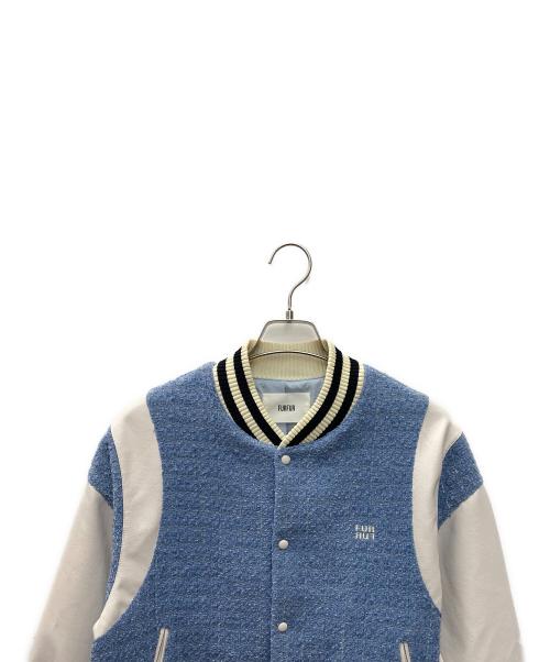 furfur（ファーファー）furfur (ファーファー) ブルゾン ブルー×ホワイト サイズ:freeの古着・服飾アイテム