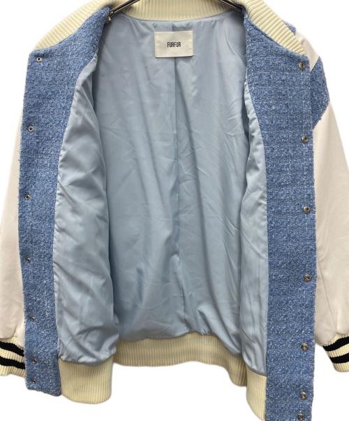 furfur（ファーファー）furfur (ファーファー) ブルゾン ブルー×ホワイト サイズ:freeの古着・服飾アイテム