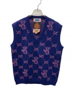 中古・古着通販】GUCCI (グッチ) ファーベスト ブラック サイズ:36