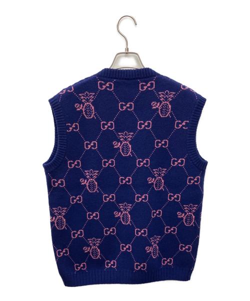 GUCCI（グッチ）GUCCI (グッチ) ベスト ブルー サイズ:Sの古着・服飾アイテム
