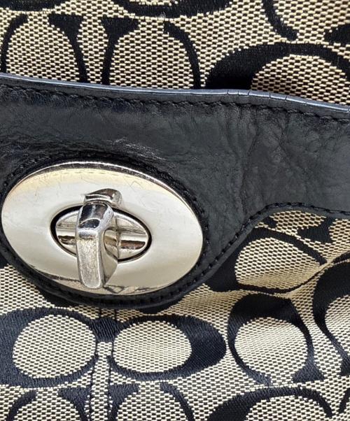 COACH（コーチ）COACH (コーチ) ハンドバッグ ベージュ×ブラックの古着・服飾アイテム