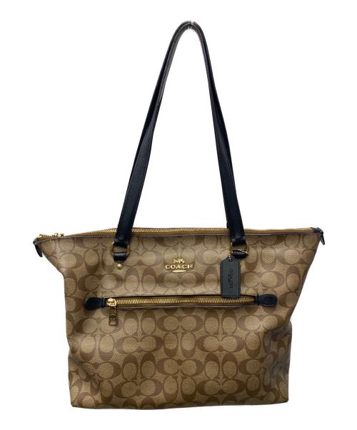 COACH（コーチ）COACH (コーチ) トートバッグ ブラウン×ブラックの古着・服飾アイテム