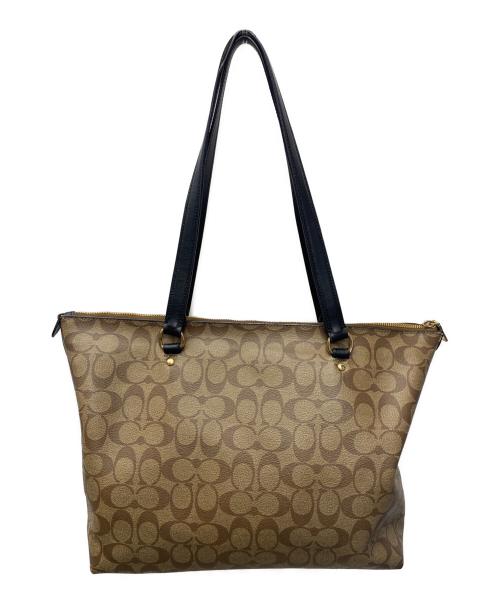COACH（コーチ）COACH (コーチ) トートバッグ ブラウン×ブラックの古着・服飾アイテム
