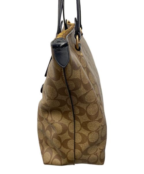 COACH（コーチ）COACH (コーチ) トートバッグ ブラウン×ブラックの古着・服飾アイテム