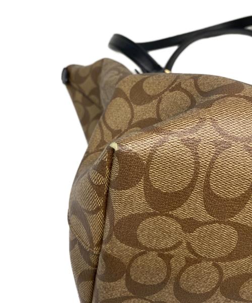 COACH（コーチ）COACH (コーチ) トートバッグ ブラウン×ブラックの古着・服飾アイテム