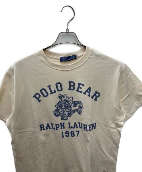 POLO RALPH LAUREN（ポロ・ラルフローレン）POLO RALPH LAUREN (ポロ・ラルフローレン) 半袖カットソー ベージュ サイズ:Ｌの古着・服飾アイテム