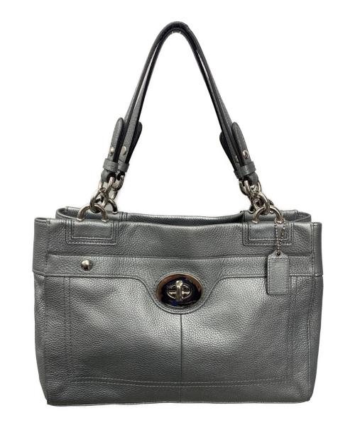 COACH（コーチ）COACH (コーチ) ハンドバッグ シルバーの古着・服飾アイテム