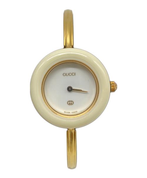 GUCCI（グッチ）GUCCI (グッチ) チェンジベゼルクォーツリストウォッチ ホワイトの古着・服飾アイテム