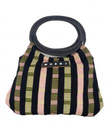 MARNI（マルニ）の古着「ボートバッグ」｜ブラック×グリーン×ピンク