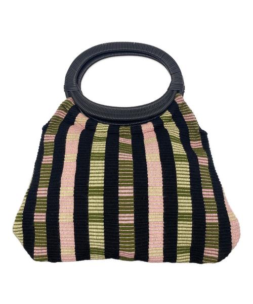 MARNI（マルニ）MARNI (マルニ) ボートバッグ ブラック×グリーン×ピンクの古着・服飾アイテム