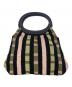 MARNI (マルニ) ボートバッグ ブラック×グリーン×ピンク：15000円