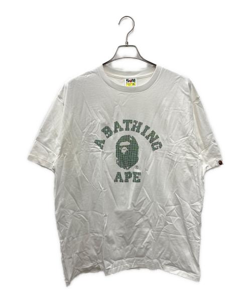 A BATHING APE（アベイシングエイプ）A BATHING APE (アベイシングエイプ) 半袖カットソー ホワイト サイズ:2XLの古着・服飾アイテム