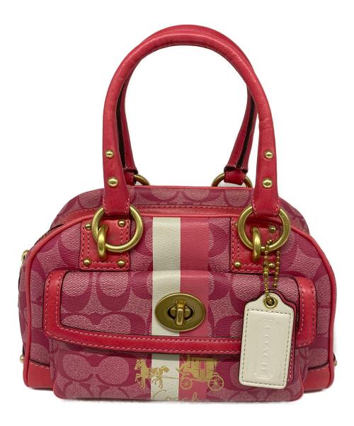 COACH（コーチ）COACH (コーチ) ハンドバッグ ピンクの古着・服飾アイテム