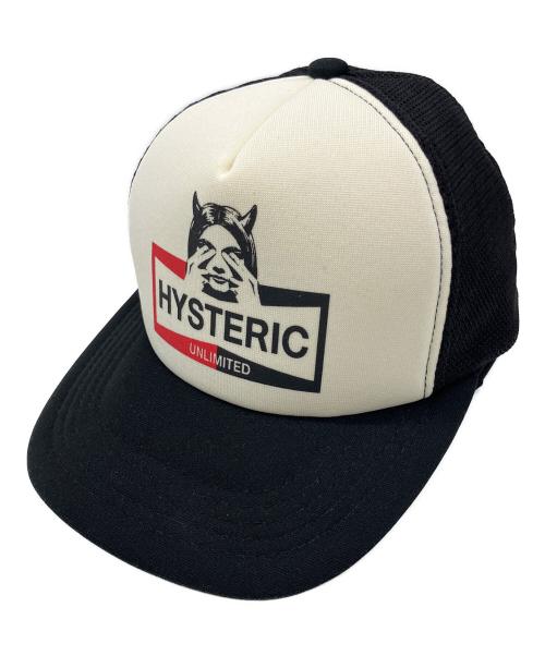 Hysteric Glamour（ヒステリックグラマー）Hysteric Glamour (ヒステリックグラマー) メッシュキャップ ブラック×ホワイトの古着・服飾アイテム