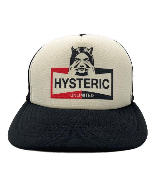 Hysteric Glamour（ヒステリックグラマー）Hysteric Glamour (ヒステリックグラマー) メッシュキャップ ブラック×ホワイトの古着・服飾アイテム
