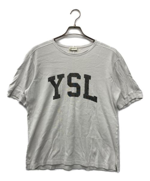 Saint Laurent Paris（サンローランパリ）Saint Laurent Paris (サンローランパリ) 半袖カットソー ホワイト サイズ:Mの古着・服飾アイテム