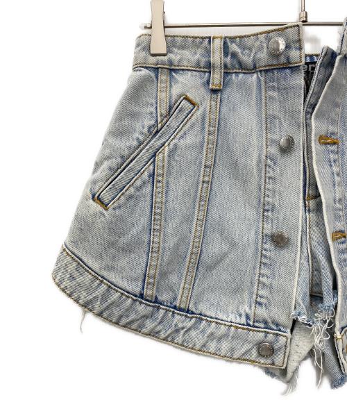 ALEXANDER WANG（アレキサンダー・ワン）ALEXANDER WANG (アレキサンダー・ワン) デニムショートパンツ ブルー サイズ:W26の古着・服飾アイテム