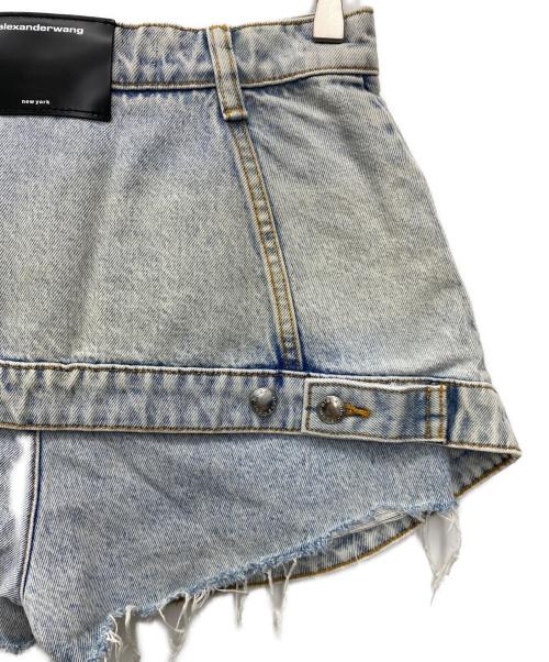 ALEXANDER WANG（アレキサンダー・ワン）ALEXANDER WANG (アレキサンダー・ワン) デニムショートパンツ ブルー サイズ:W26の古着・服飾アイテム