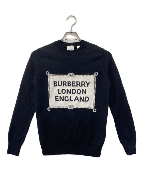 BURBERRY LONDON（バーバリーロンドン）BURBERRY LONDON (バーバリーロンドン) 薄手ニット ブラック サイズ:XSの古着・服飾アイテム