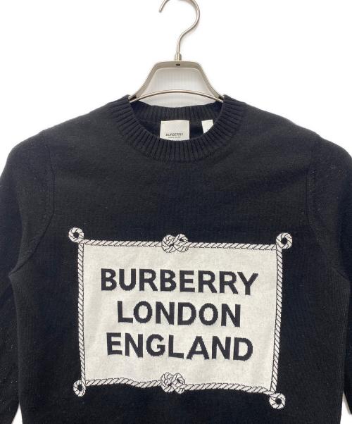 BURBERRY LONDON（バーバリーロンドン）BURBERRY LONDON (バーバリーロンドン) 薄手ニット ブラック サイズ:XSの古着・服飾アイテム