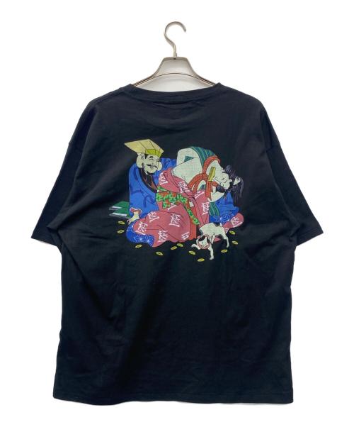 EVISU（エヴィス）EVISU (エヴィス) 半袖カットソー ブラック サイズ:XLの古着・服飾アイテム
