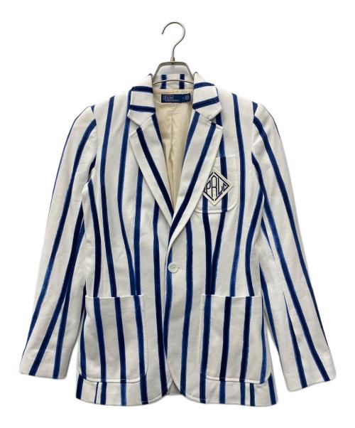 POLO RALPH LAUREN（ポロ・ラルフローレン）POLO RALPH LAUREN (ポロ・ラルフローレン) テーラードジャケット ホワイト×ブルー サイズ:SIZE2の古着・服飾アイテム