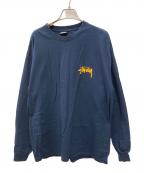 stussyステューシー）の古着「長袖カットソー」｜ネイビー