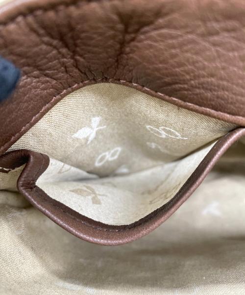 genten（ゲンテン）genten (ゲンテン) レザーショルダーバッグ ブラウンの古着・服飾アイテム