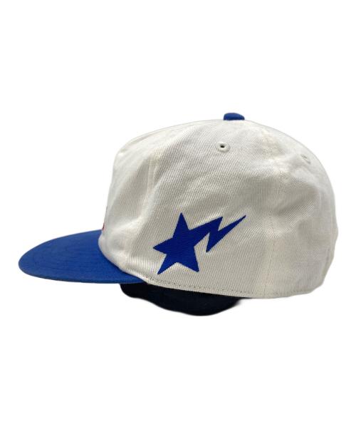A BATHING APE（アベイシングエイプ）A BATHING APE (アベイシングエイプ) キャップ ブルー×ホワイトの古着・服飾アイテム
