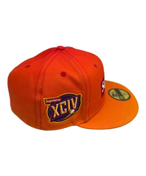 New Era（ニューエラ）New Era (ニューエラ) SUPREME (シュプリーム) キャップ オレンジの古着・服飾アイテム