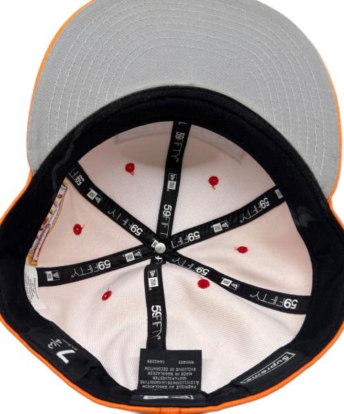 New Era（ニューエラ）New Era (ニューエラ) SUPREME (シュプリーム) キャップ オレンジの古着・服飾アイテム