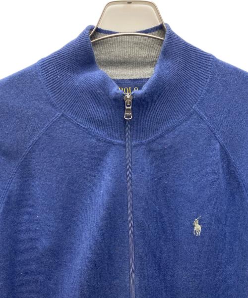 POLO RALPH LAUREN（ポロ・ラルフローレン）POLO RALPH LAUREN (ポロ・ラルフローレン) ジップアップジャケット ブルー サイズ:Lの古着・服飾アイテム