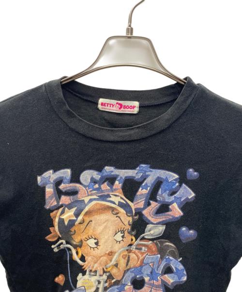BETTY BOOP（ベティー・ブープ）BETTY BOOP (ベティー・ブープ) 半袖カットソー ブラック サイズ:Freeの古着・服飾アイテム