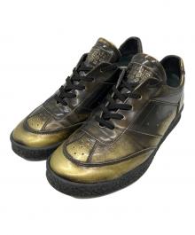 MM6 Maison Margiela（エムエムシックスメゾンマルジェラ）の古着「ローカットスニーカー」｜ゴールド×ブラック