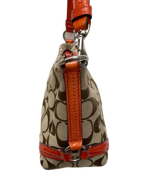 COACH（コーチ）COACH (コーチ) ハンドバッグ ベージュ×オレンジの古着・服飾アイテム