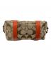 中古・古着 COACH (コーチ) ハンドバッグ ベージュ×オレンジ：4000円