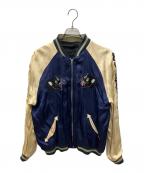 CROPPED HEADSクロップドヘッズ）の古着「スカジャン」｜ブルー×ベージュ