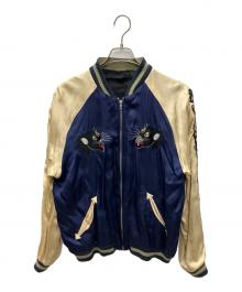 CROPPED HEADS（クロップドヘッズ）の古着「スカジャン」｜ブルー×ベージュ
