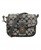 COACHコーチ）の古着「ショルダーバッグ」｜ブラック×ベージュ
