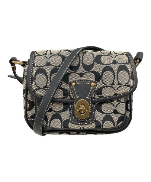 COACH（コーチ）COACH (コーチ) ショルダーバッグ ブラック×ベージュの古着・服飾アイテム