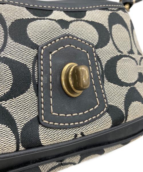 COACH（コーチ）COACH (コーチ) ショルダーバッグ ブラック×ベージュの古着・服飾アイテム