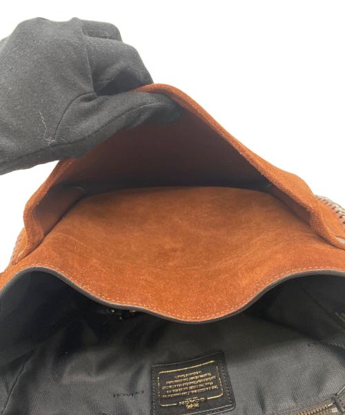 COACH（コーチ）COACH (コーチ) スエードメッセンジャーバッグ ブラウンの古着・服飾アイテム