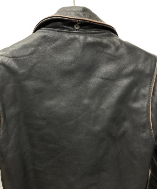 666 LEATHER WEAR（666レザーウェア）666 LEATHER WEAR (666レザーウェア) ワンスターレザーライダースジャケット ブラック サイズ:34の古着・服飾アイテム