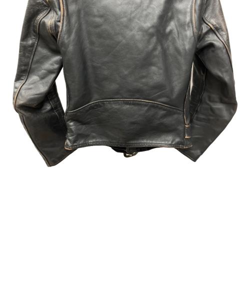 666 LEATHER WEAR（666レザーウェア）666 LEATHER WEAR (666レザーウェア) ワンスターレザーライダースジャケット ブラック サイズ:34の古着・服飾アイテム