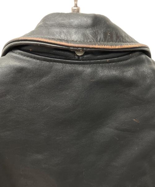 666 LEATHER WEAR（666レザーウェア）666 LEATHER WEAR (666レザーウェア) ワンスターレザーライダースジャケット ブラック サイズ:34の古着・服飾アイテム