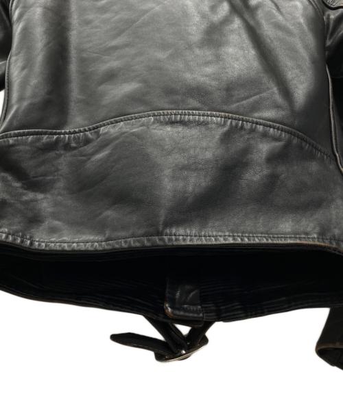 666 LEATHER WEAR（666レザーウェア）666 LEATHER WEAR (666レザーウェア) ワンスターレザーライダースジャケット ブラック サイズ:34の古着・服飾アイテム