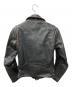 666 LEATHER WEAR (666レザーウェア) ワンスターレザーライダースジャケット ブラック サイズ:34：42000円