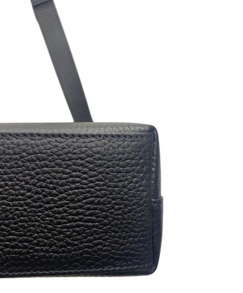 HushTug（ハッシュタグ）HushTug (ハッシュタグ) レザーショルダーバッグ ブラックの古着・服飾アイテム