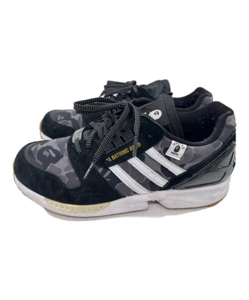 adidas（アディダス）adidas (アディダス) A BATHING APE (アベイシングエイプ) UNDEFEATED (アンディフィーテッド) ローカットスニーカー ZX8000 ブラック×ホワイト サイズ:28cmの古着・服飾アイテム