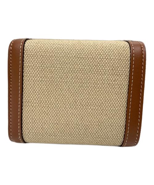 CELINE（セリーヌ）CELINE (セリーヌ) 3つ折り財布 ベージュ×ブラウンの古着・服飾アイテム